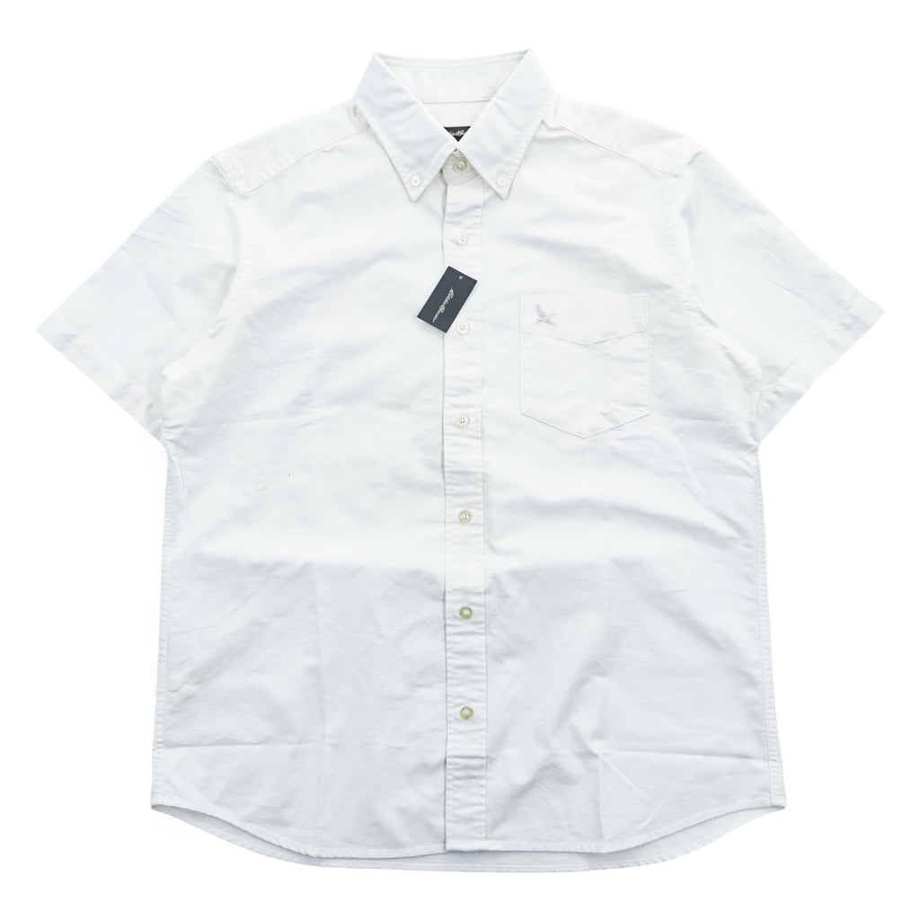 Eddie Bauer 半袖 オックスフォードシャツ SS OXFORD LOGO SHIRT M ホワイト ボタンダウン 9040 未使用品
