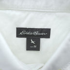 Eddie Bauer 半袖 オックスフォードシャツ SS OXFORD LOGO SHIRT M ホワイト ボタンダウン 9040 未使用品
