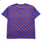 adidas originals Tシャツ 半袖 ゲームシャツ ジャージ 2XL ブルー 総柄 ビッグサイズ DANKETSU FRANCE RETRO JERSEY FM3922