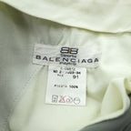 Vintage Balenciaga Sports Double-Pleated Wide Trousers Grayish Green Size 91 Made in Japan