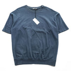 AURALEE 日本製 Tシャツ SUPER HIGH GAUGE NAPPED SWEAT TEE 半袖スウェット L ダークブルー シングルステッチ A21SP02NU 未使用品