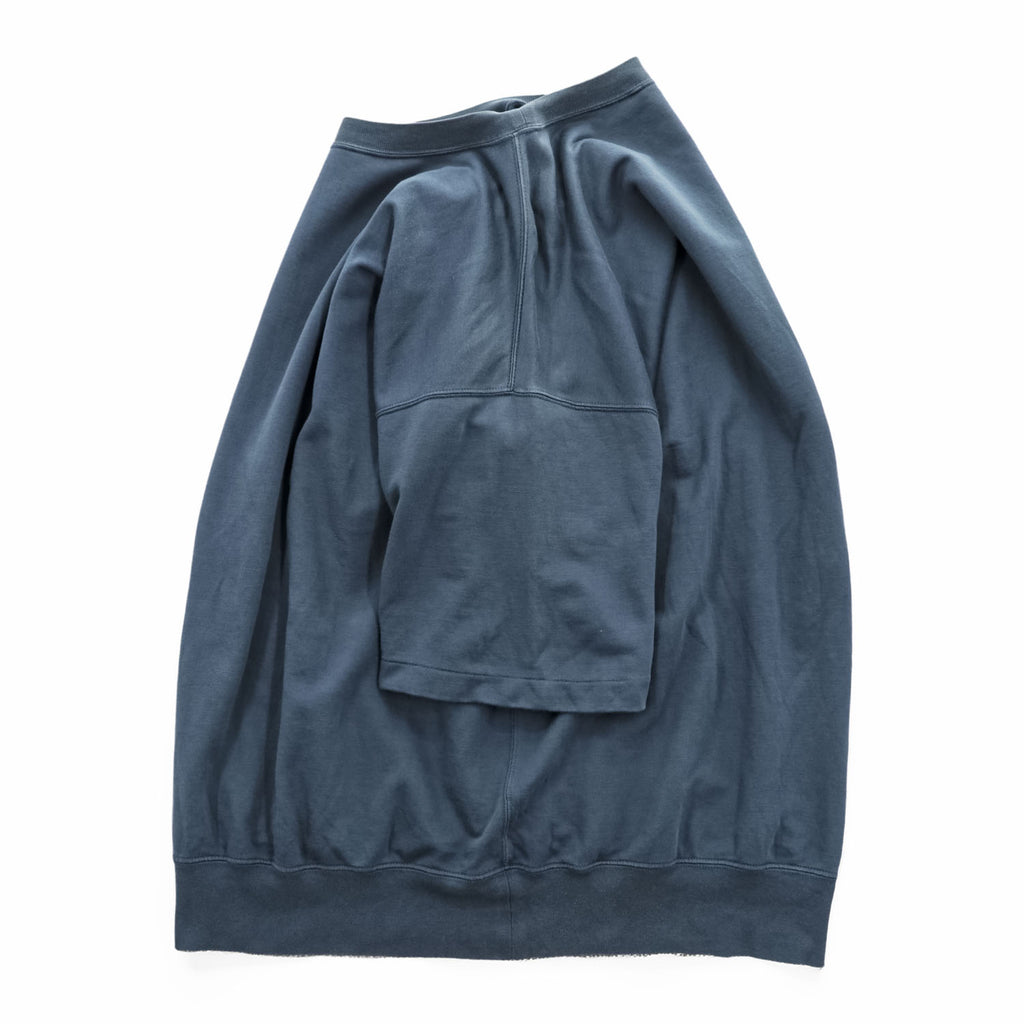 AURALEE 日本製 Tシャツ SUPER HIGH GAUGE NAPPED SWEAT TEE 半袖スウェット L ダークブルー シングルステッチ A21SP02NU 未使用品