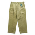 L.L.Bean 2タック ワイド チノパンツ L ベージュ プリーツ HIDDEN CONFORT WAIST WRINKLE FREE 形態安定 238076 未使用品