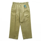 L.L.Bean 2タック ワイド チノパンツ L ベージュ プリーツ HIDDEN CONFORT WAIST WRINKLE FREE 形態安定 238076 未使用品