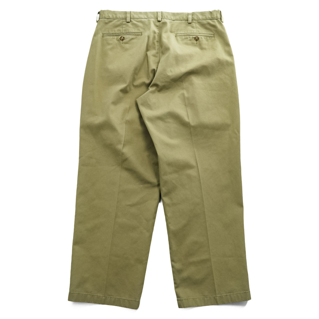 L.L.Bean 2タック ワイド チノパンツ L ベージュ プリーツ HIDDEN CONFORT WAIST WRINKLE FREE 形態安定 238076 未使用品
