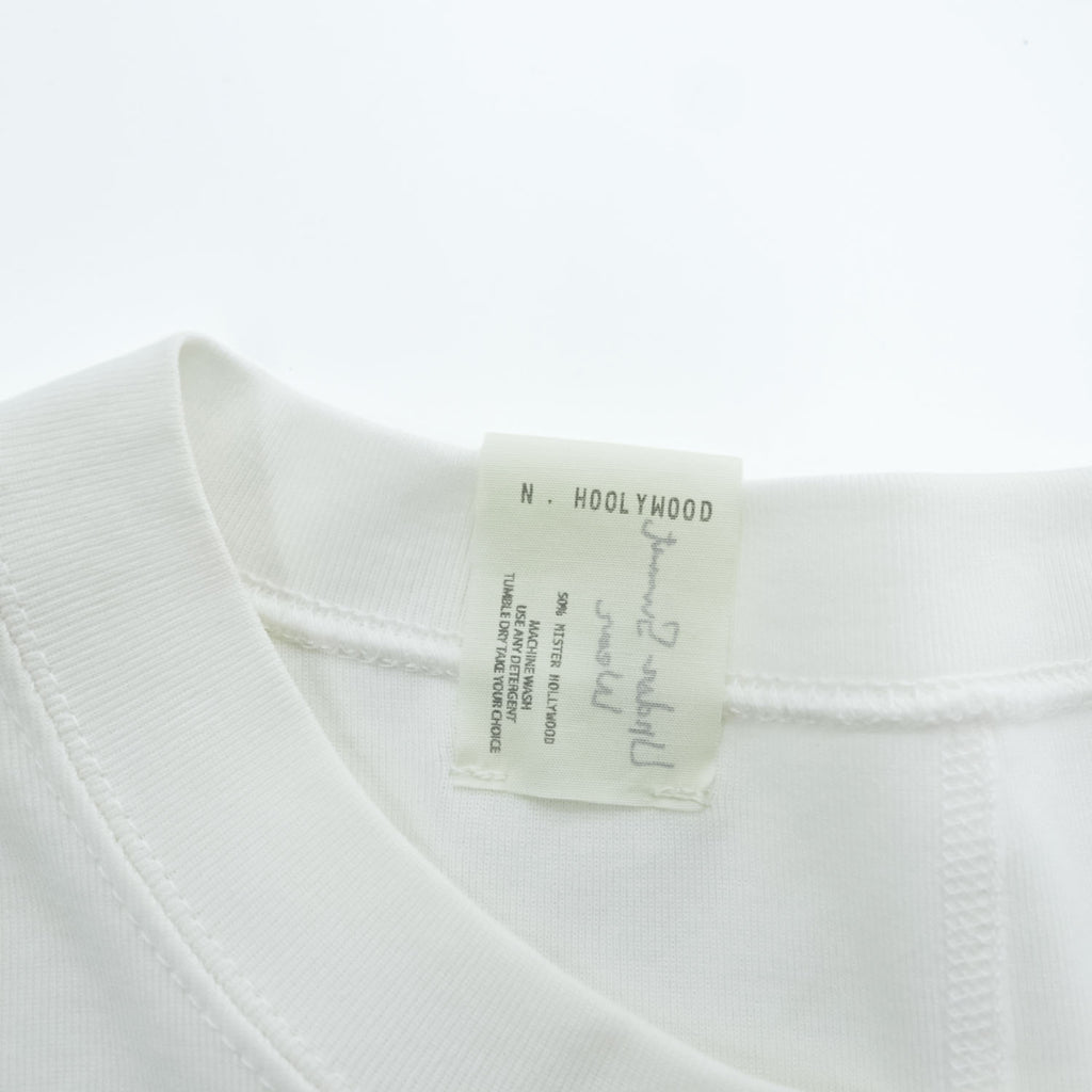 N.HOOLYWOOD 22RCH-002 White Crew Neck Short Sleeve T-Shirt Size 42 Made in Japan