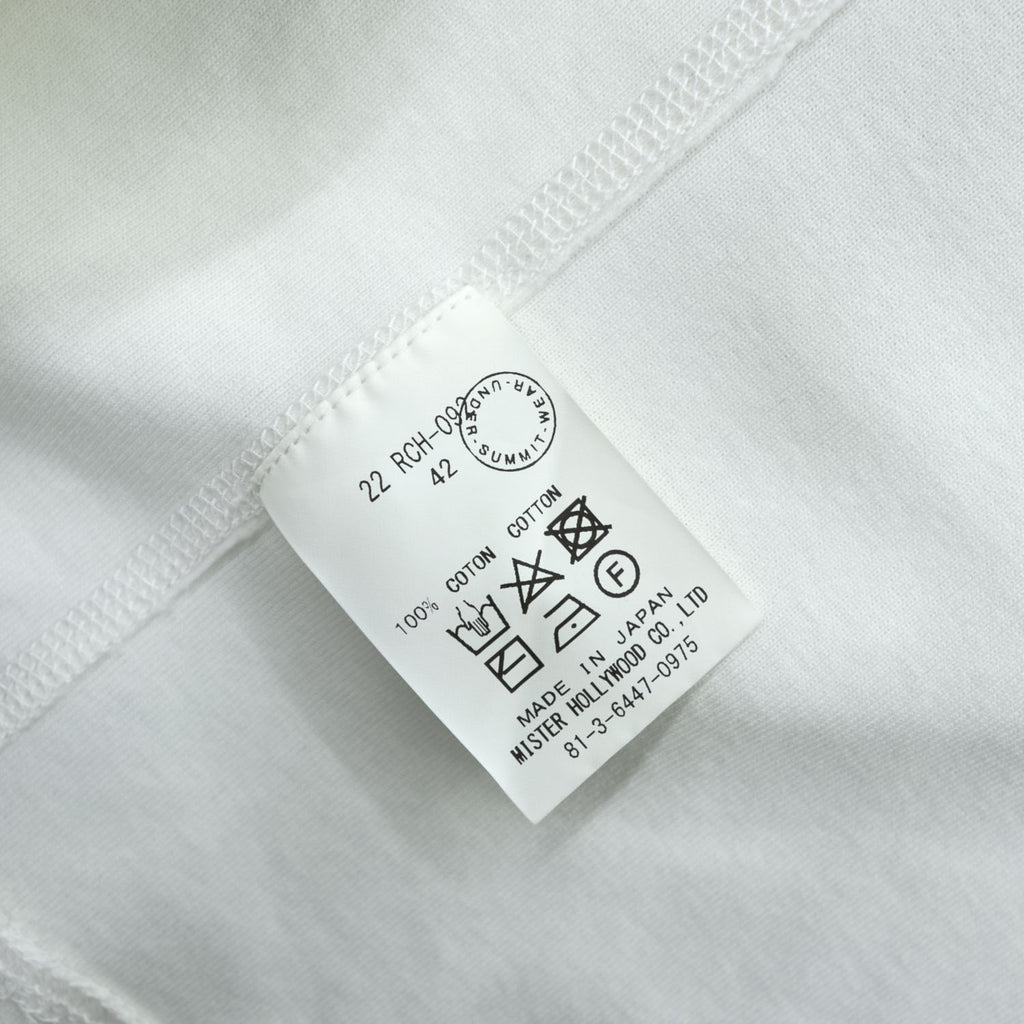 N.HOOLYWOOD 22RCH-002 White Crew Neck Short Sleeve T-Shirt Size 42 Made in Japan