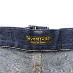 A VONTADE 日本製 デニムパンツ ジーンズ L インディゴ ブルー シンチバック セルヴィッヂ ボタンフライ