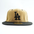 NEW ERA 59FIFTY ベースボールキャップ バイカラー MLB ロサンゼルス・ドジャース LA ブラウン ブラック