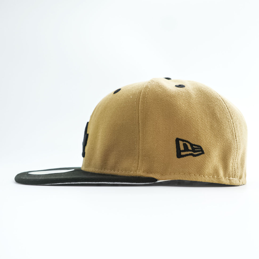 NEW ERA 59FIFTY ベースボールキャップ バイカラー MLB ロサンゼルス・ドジャース LA ブラウン ブラック