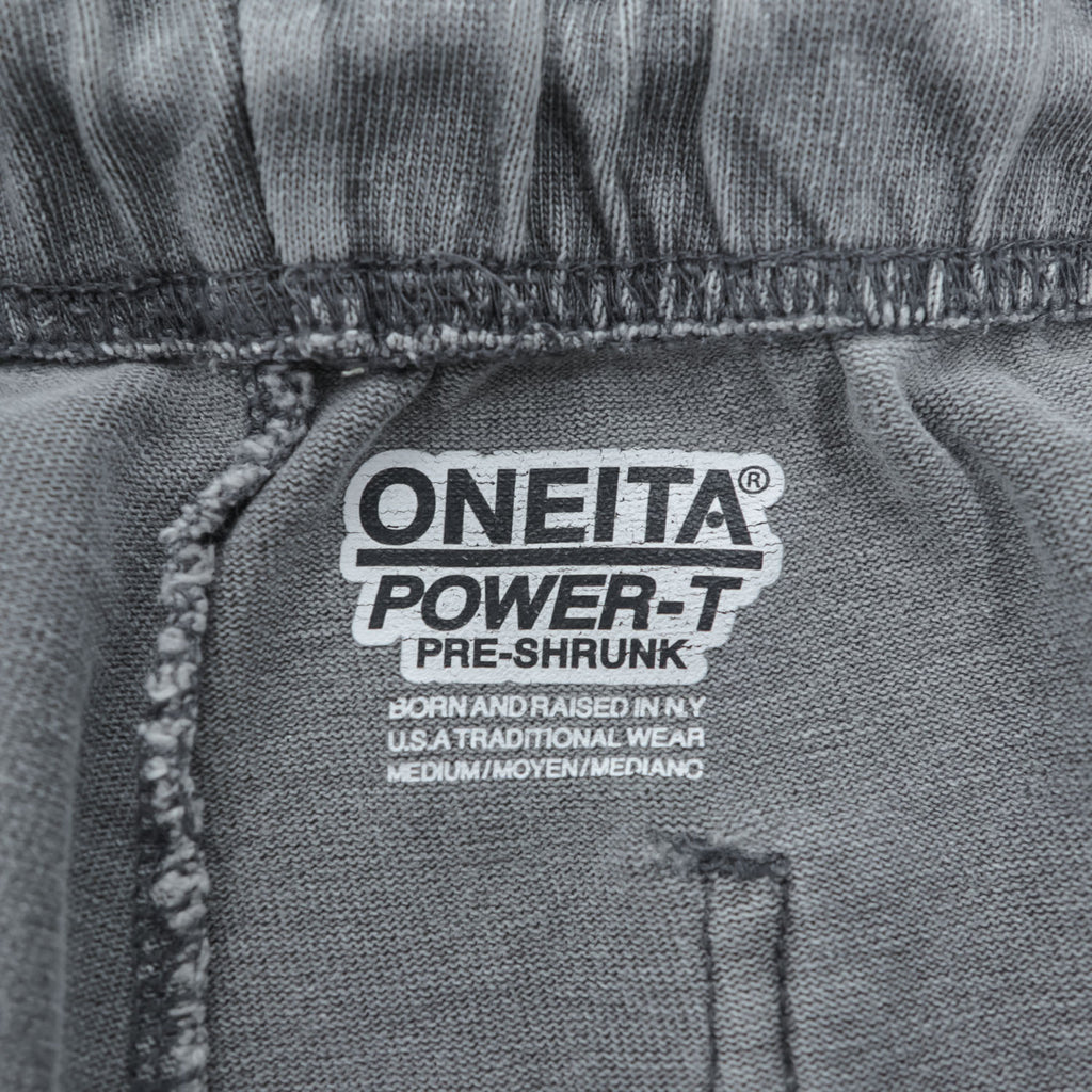 ONEITA ピグメント加工 スウェットショーツ POWER-T ショートパンツ ハーフパンツ M グレー ヴィンテージ加工 ヘビーウェイト