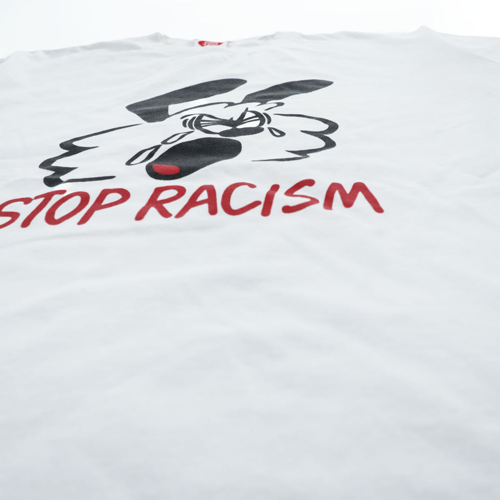 Girls Don't Cry Stop Racism Graphic White T-Shirt Size XL