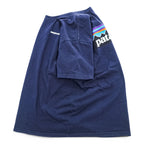 Patagonia P-6ロゴ オーガニックコットン Tシャツ XL ネイビー バックプリント REGULAR FIT