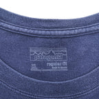 Patagonia P-6ロゴ オーガニックコットン Tシャツ XL ネイビー バックプリント REGULAR FIT