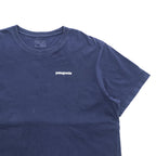 Patagonia P-6ロゴ オーガニックコットン Tシャツ XL ネイビー バックプリント REGULAR FIT