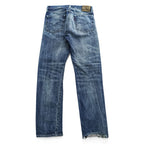 LEVI'S VINTAGE CLOTHING (LVC) Turkey-Made Denim Pants Jeans M Indigo Blue Vintage Wash Repaired Selvedge 501Z XX 1954 Model Reproduction Big E Red Tab 42TALON 50154-0076