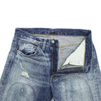 LEVI'S VINTAGE CLOTHING (LVC) Turkey-Made Denim Pants Jeans M Indigo Blue Vintage Wash Repaired Selvedge 501Z XX 1954 Model Reproduction Big E Red Tab 42TALON 50154-0076