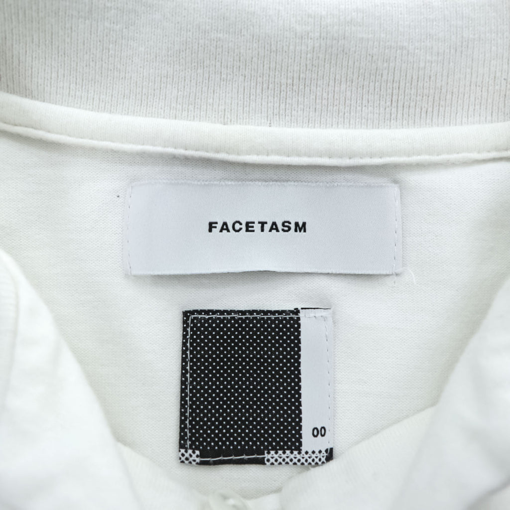 FACETASM RB-TEE-U01 Tricolor Rib Short Sleeve Polo Shirt White Size 00 Made in Japan