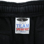PRO TEAM Super Heavyweight Black Cargo Sweatpants Drawcord Hem Size L