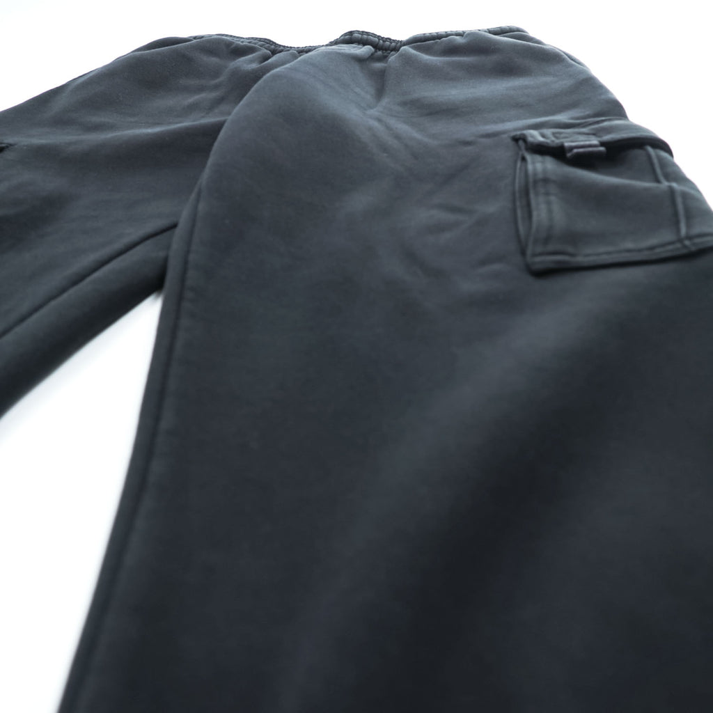 PRO TEAM Super Heavyweight Black Cargo Sweatpants Drawcord Hem Size L