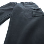PRO TEAM Super Heavyweight Black Cargo Sweatpants Drawcord Hem Size L