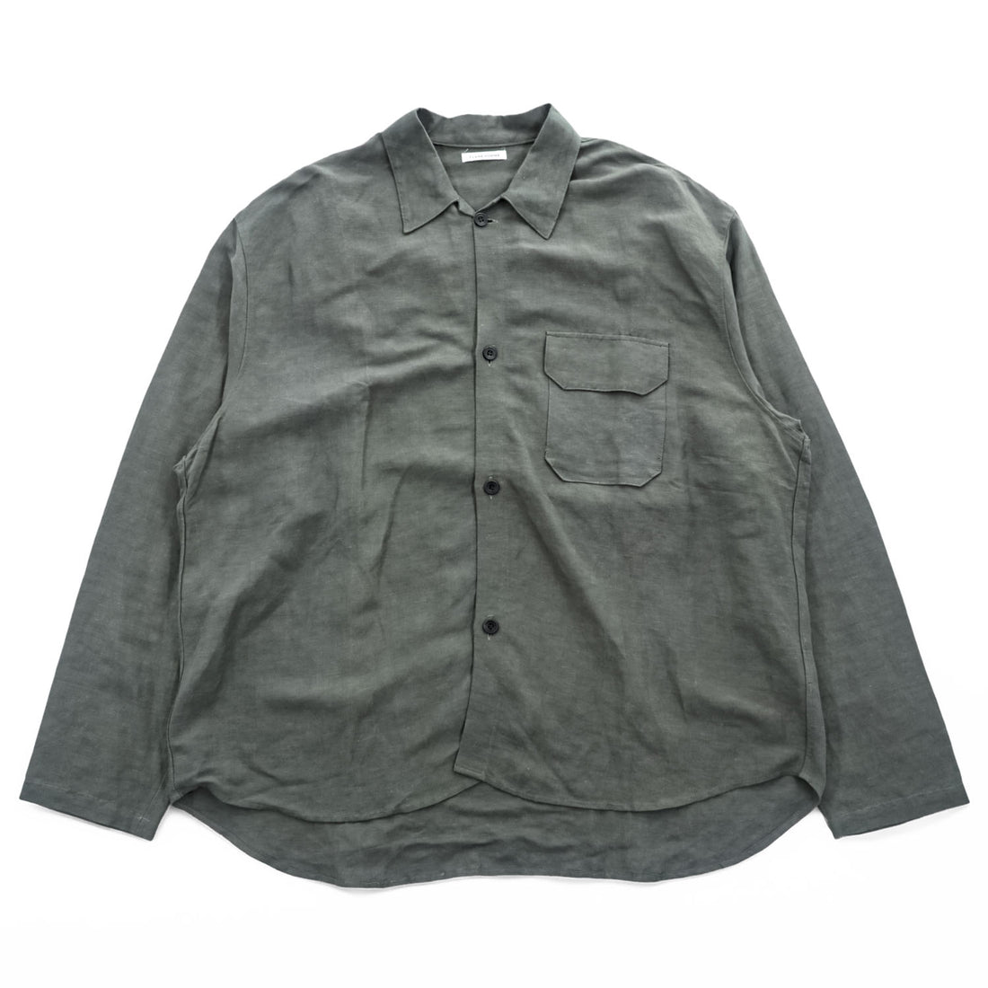 CLANE HOMME 日本製 リネン 長袖シャツ M ワッシャー加工 STUDIOUS取扱い 28108-1111