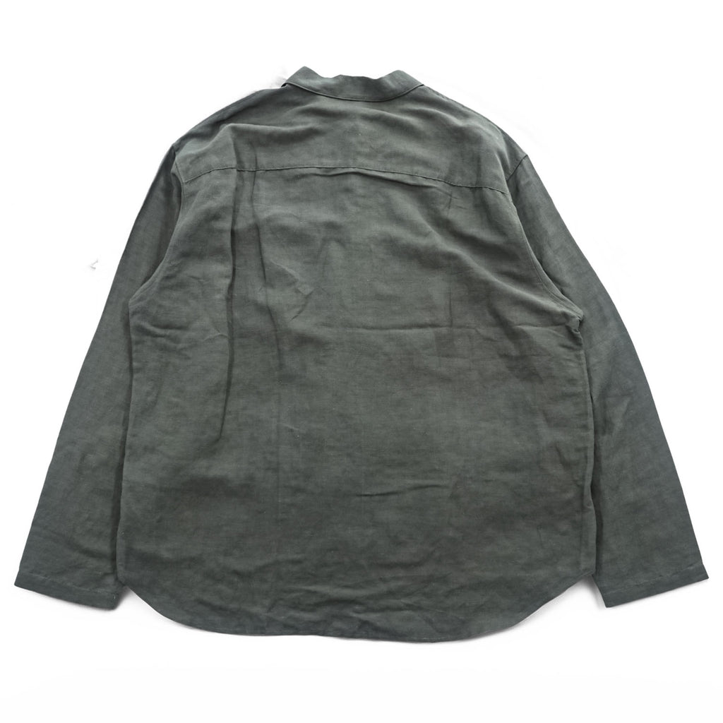 CLANE HOMME 日本製 リネン 長袖シャツ M ワッシャー加工 STUDIOUS取扱い 28108-1111