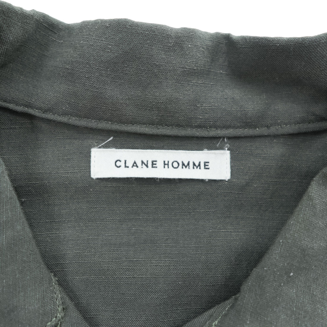 CLANE HOMME 日本製 リネン 長袖シャツ M ワッシャー加工 STUDIOUS取扱い 28108-1111