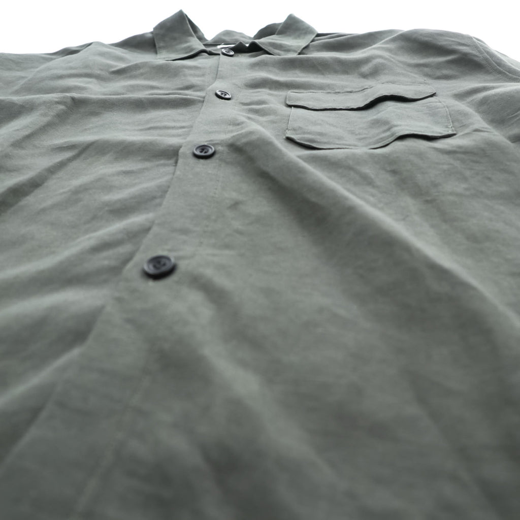 CLANE HOMME 日本製 リネン 長袖シャツ M ワッシャー加工 STUDIOUS取扱い 28108-1111