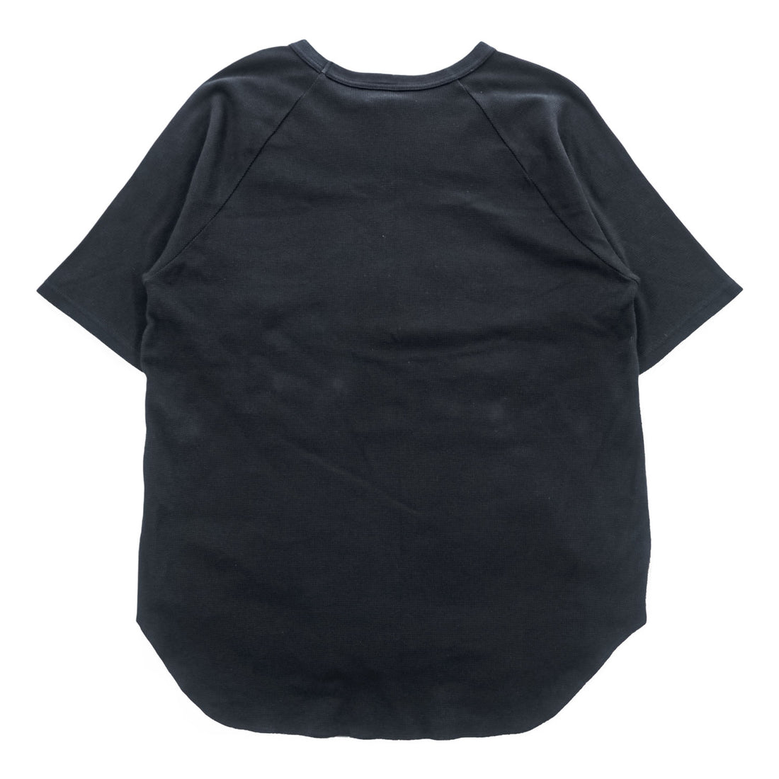 WALLA WALLA SPORT Short Sleeve Thermal T-Shirt Black Raglan Sleeve Made in Japan Size M