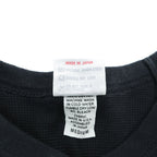 WALLA WALLA SPORT Short Sleeve Thermal T-Shirt Black Raglan Sleeve Made in Japan Size M