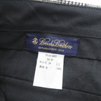 Brooks Brothers グレンチェック スラックス パンツ L グレー ワイド タック プリーツ ダブルカフス サスペンダーボタン