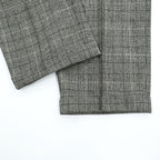 Brooks Brothers グレンチェック スラックス パンツ L グレー ワイド タック プリーツ ダブルカフス サスペンダーボタン