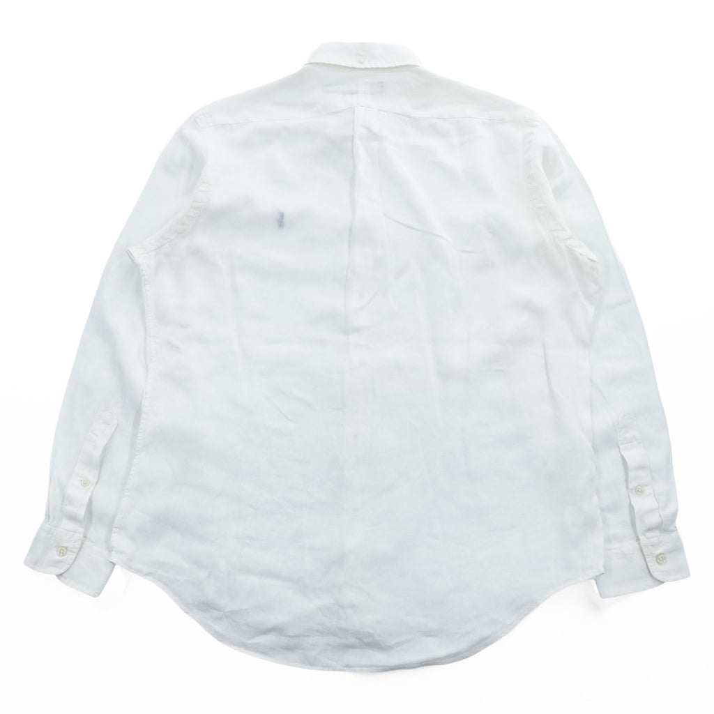 Ralph Lauren Long-Sleeve Shirt, Size L, White, Small Pony Logo Embroidery, Button-Down