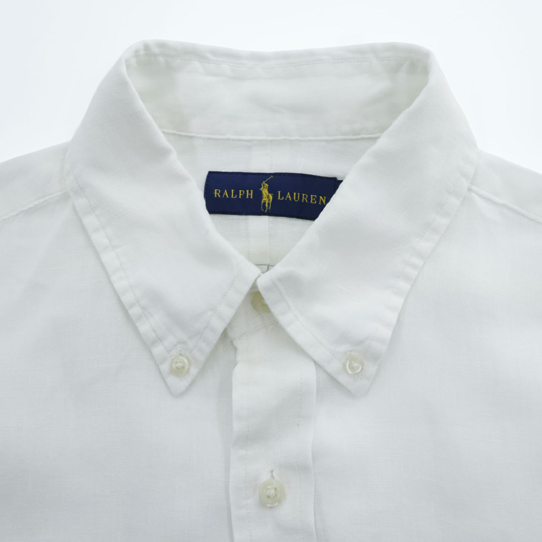 Ralph Lauren Long-Sleeve Shirt, Size L, White, Small Pony Logo Embroidery, Button-Down