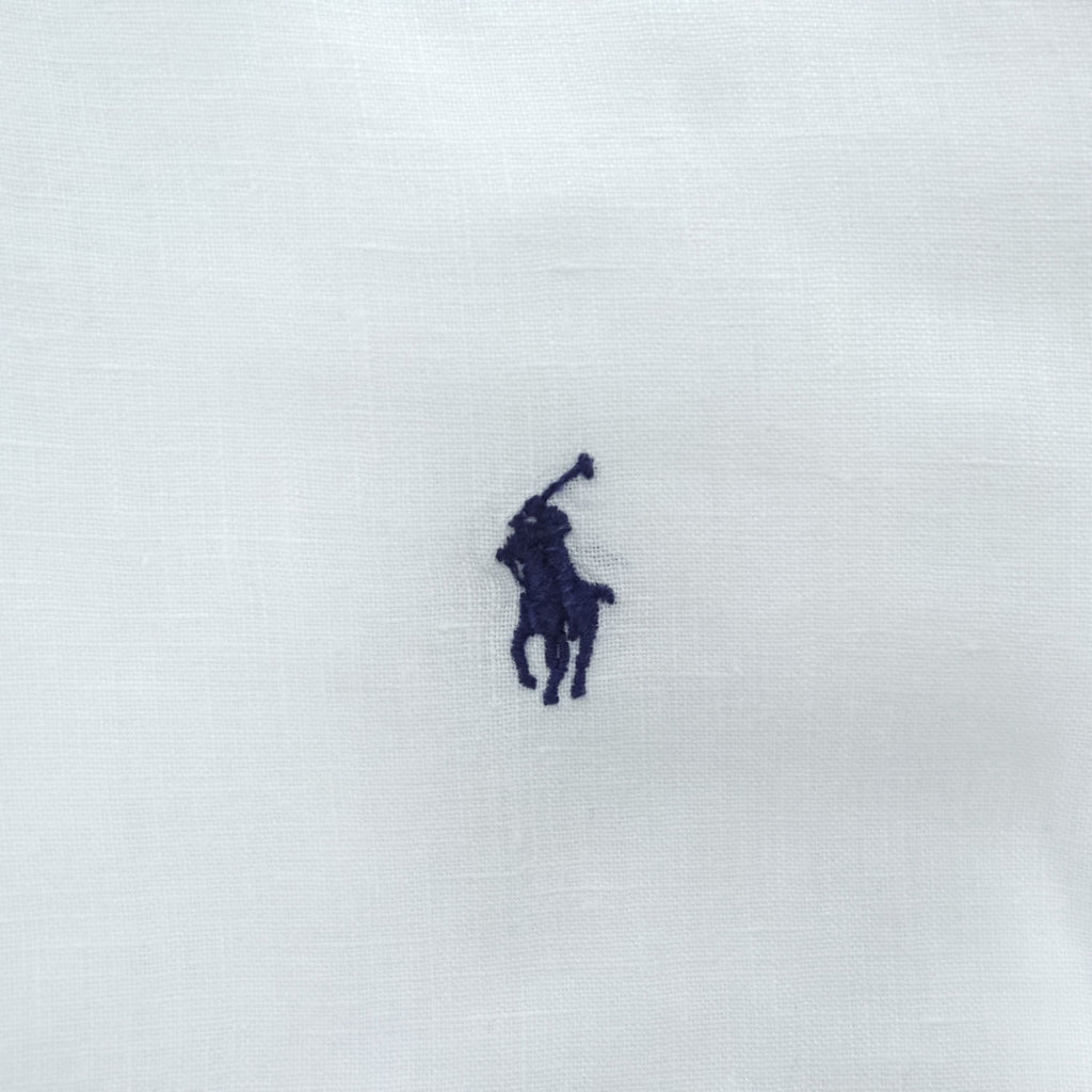 Ralph Lauren Long-Sleeve Shirt, Size L, White, Small Pony Logo Embroidery, Button-Down