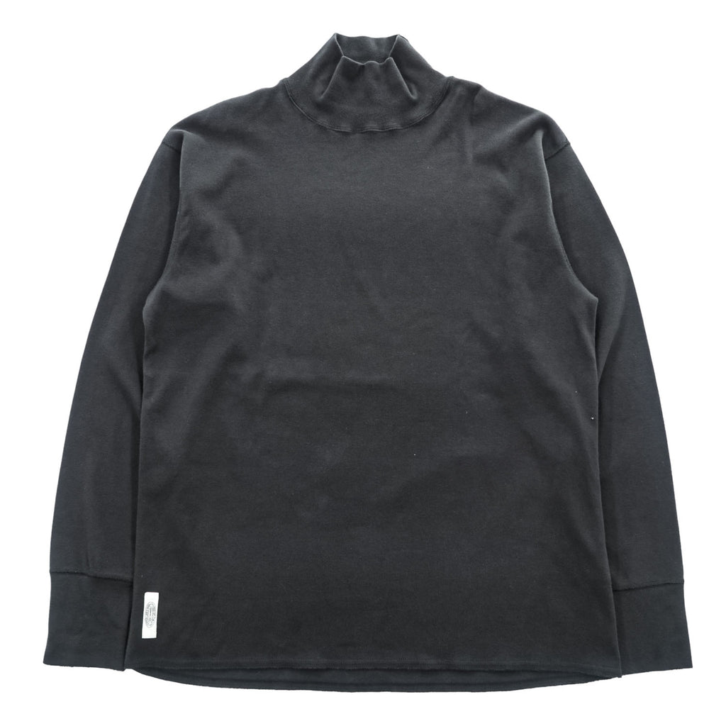 Nigel Cabourn 日本製 モックネック カットソー 長袖 ロングスリーブ Tシャツ L ブラック 8051-00-20002