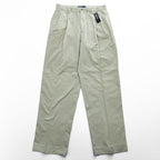 Polo Ralph Lauren 90s Vintage Chino Pants, Size L, Beige, Wide Leg, 2-Tuck Pleats, Double Cuffs, Hammond Pant, Unused.
