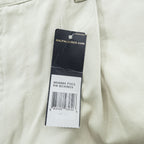 Polo Ralph Lauren 90s Vintage Chino Pants, Size L, Beige, Wide Leg, 2-Tuck Pleats, Double Cuffs, Hammond Pant, Unused.