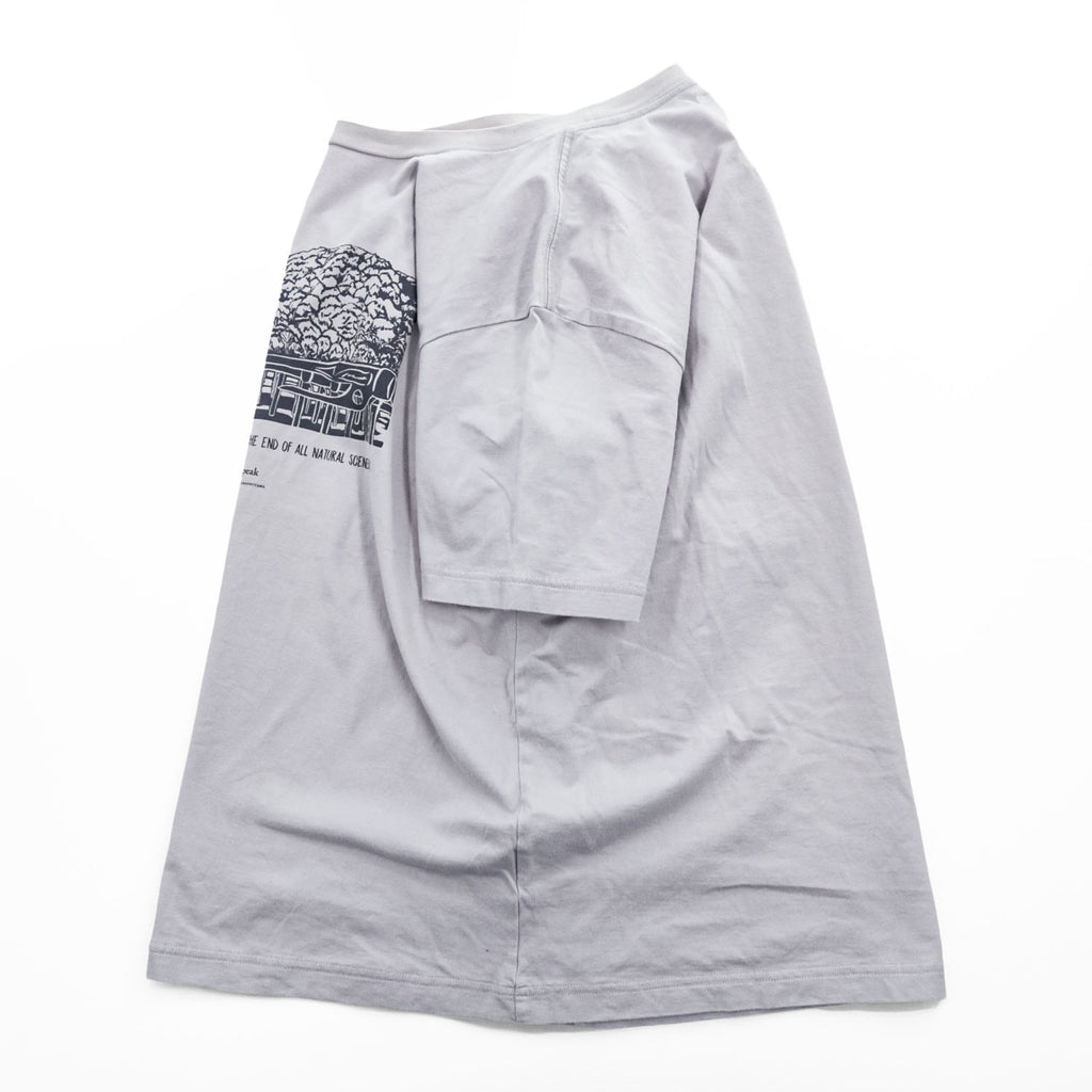 snow peak 日本製 ランドステーション Tシャツ L グレー 京都嵐山 限定 TS-20SU805