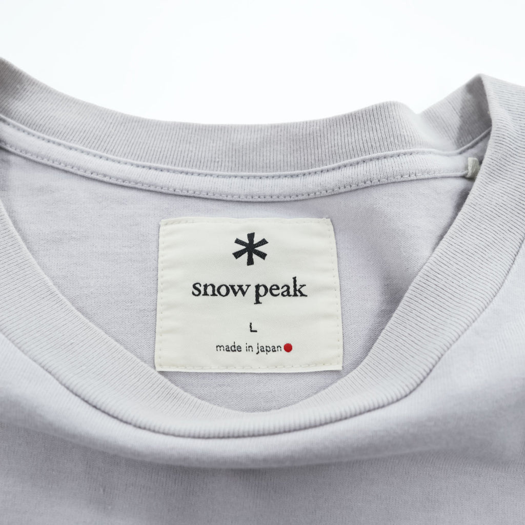 snow peak 日本製 ランドステーション Tシャツ L グレー 京都嵐山 限定 TS-20SU805