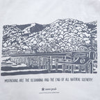 snow peak 日本製 ランドステーション Tシャツ L グレー 京都嵐山 限定 TS-20SU805