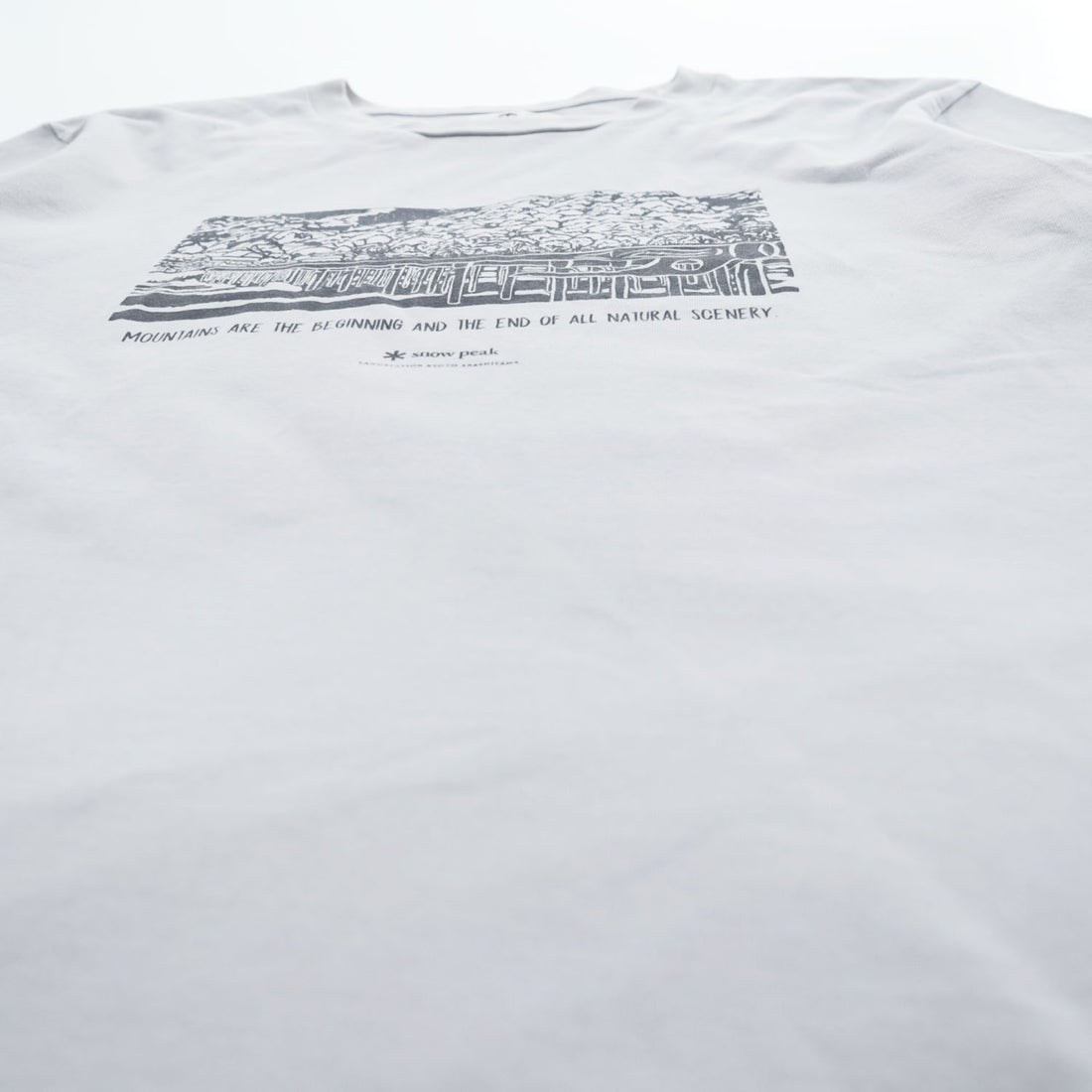 snow peak 日本製 ランドステーション Tシャツ L グレー 京都嵐山 限定 TS-20SU805