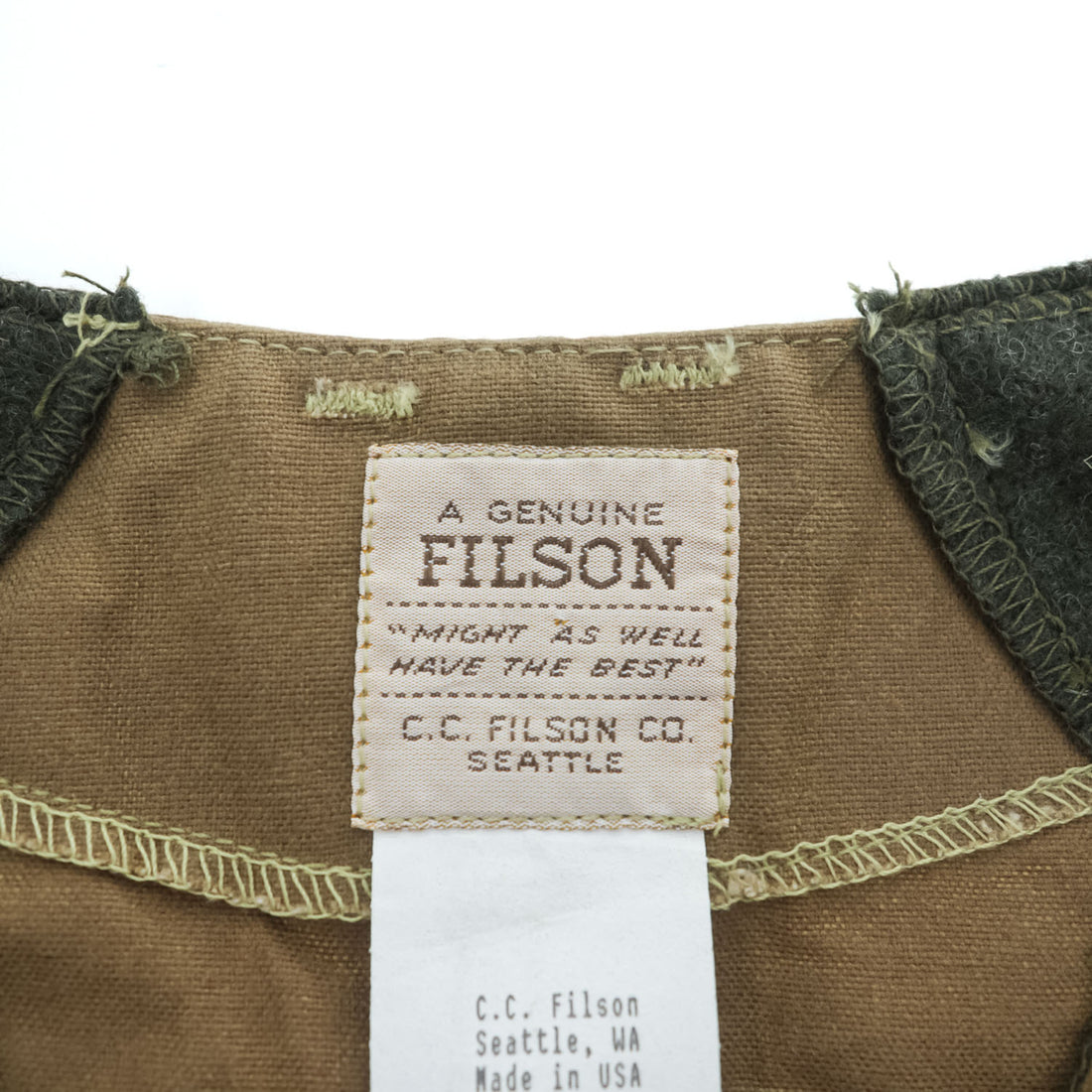 1997 Filson Style 31 Tin Cloth Hunting Vest USA Made L Waxed Cotton W/Tags