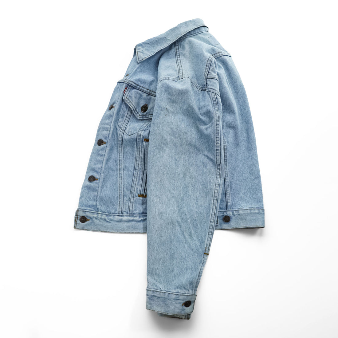 Levi Strauss USA-Made 1980s Vintage Denim Jacket (G-Jean) Size M, Blue, Button Backing 527, 70506-0211