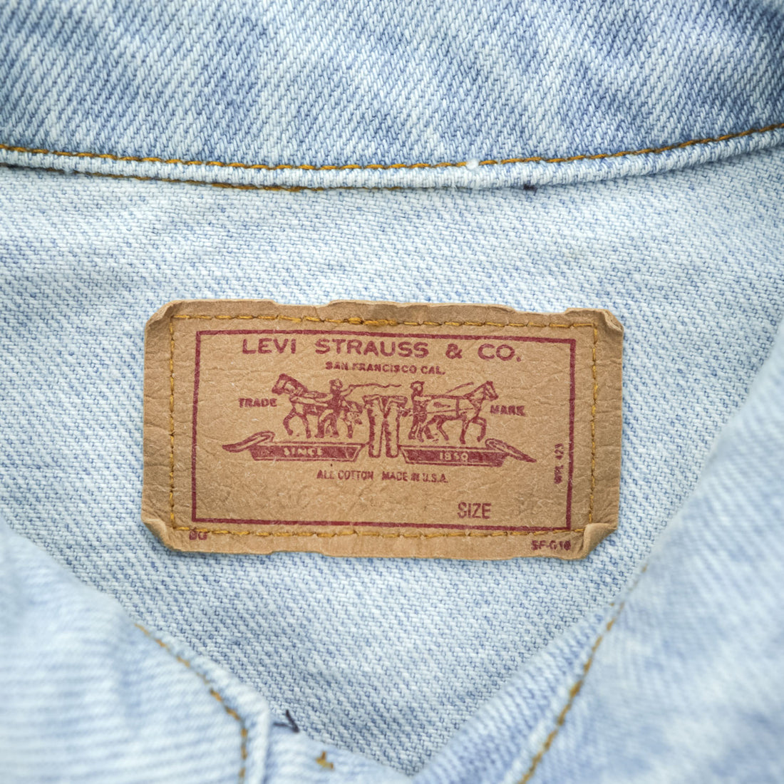 Levi Strauss USA-Made 1980s Vintage Denim Jacket (G-Jean) Size M, Blue, Button Backing 527, 70506-0211