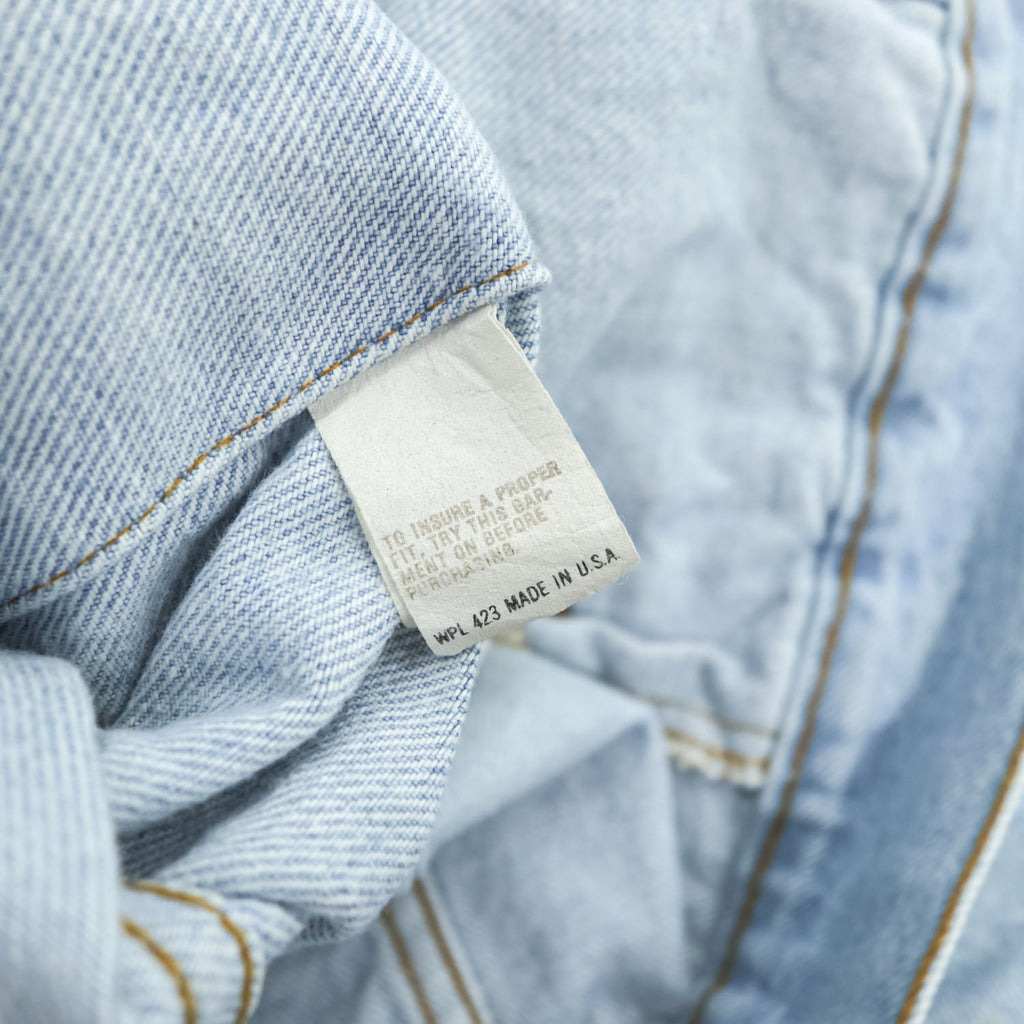 Levi Strauss USA-Made 1980s Vintage Denim Jacket (G-Jean) Size M, Blue, Button Backing 527, 70506-0211