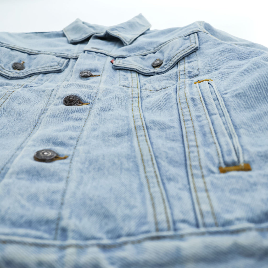 Levi Strauss USA-Made 1980s Vintage Denim Jacket (G-Jean) Size M, Blue, Button Backing 527, 70506-0211