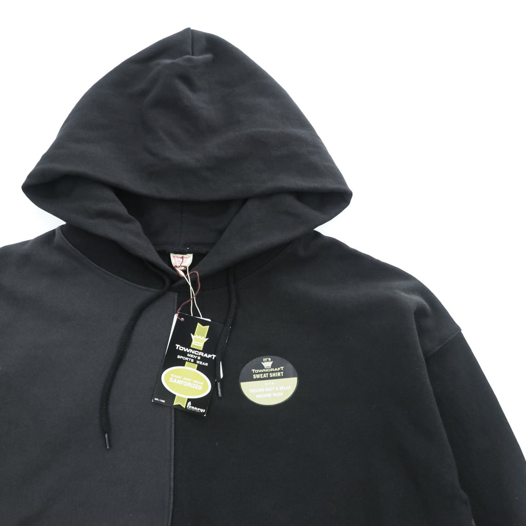 TOWNCRAFT Crazy Pattern Pullover Sweat Hoodie Charcoal Size M New with Tags