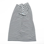 ORCIVAL Made in France 100% Cotton Striped Short Sleeve Dress White Black